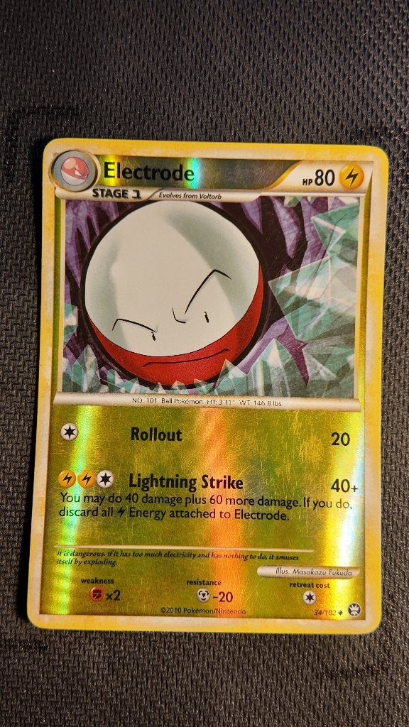 Electrode 34 HS—Triumphant | Pokemon kaart, Ophalen, Zo goed als nieuw, Losse kaart, Foil