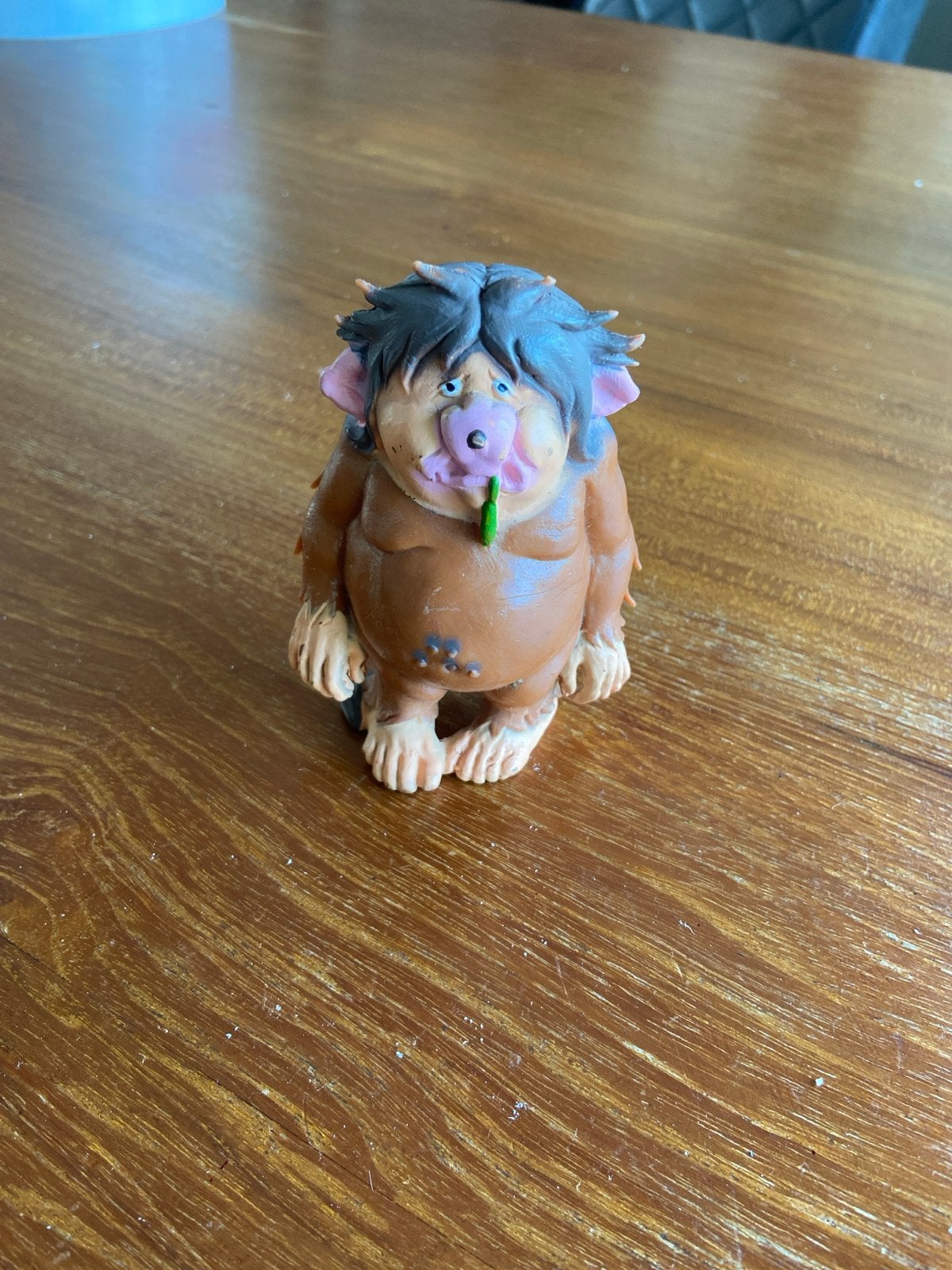 Leuke Troll Figuur met Bloem in Mond - Decoratie, Ophalen of Verzenden, Gebruikt