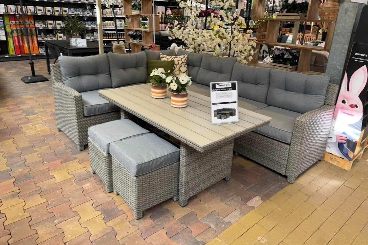 Nieuwe tuin loungeset Wilson + tafel, Ophalen, Eettafel, Nieuw, Loungeset