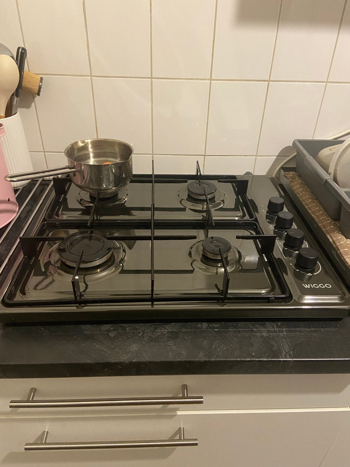 Wiggo Vrijstaande Gaskookplaat - inclusief koppelslang ), Ophalen, 60 cm of meer, 4 kookzones, Zo goed als nieuw