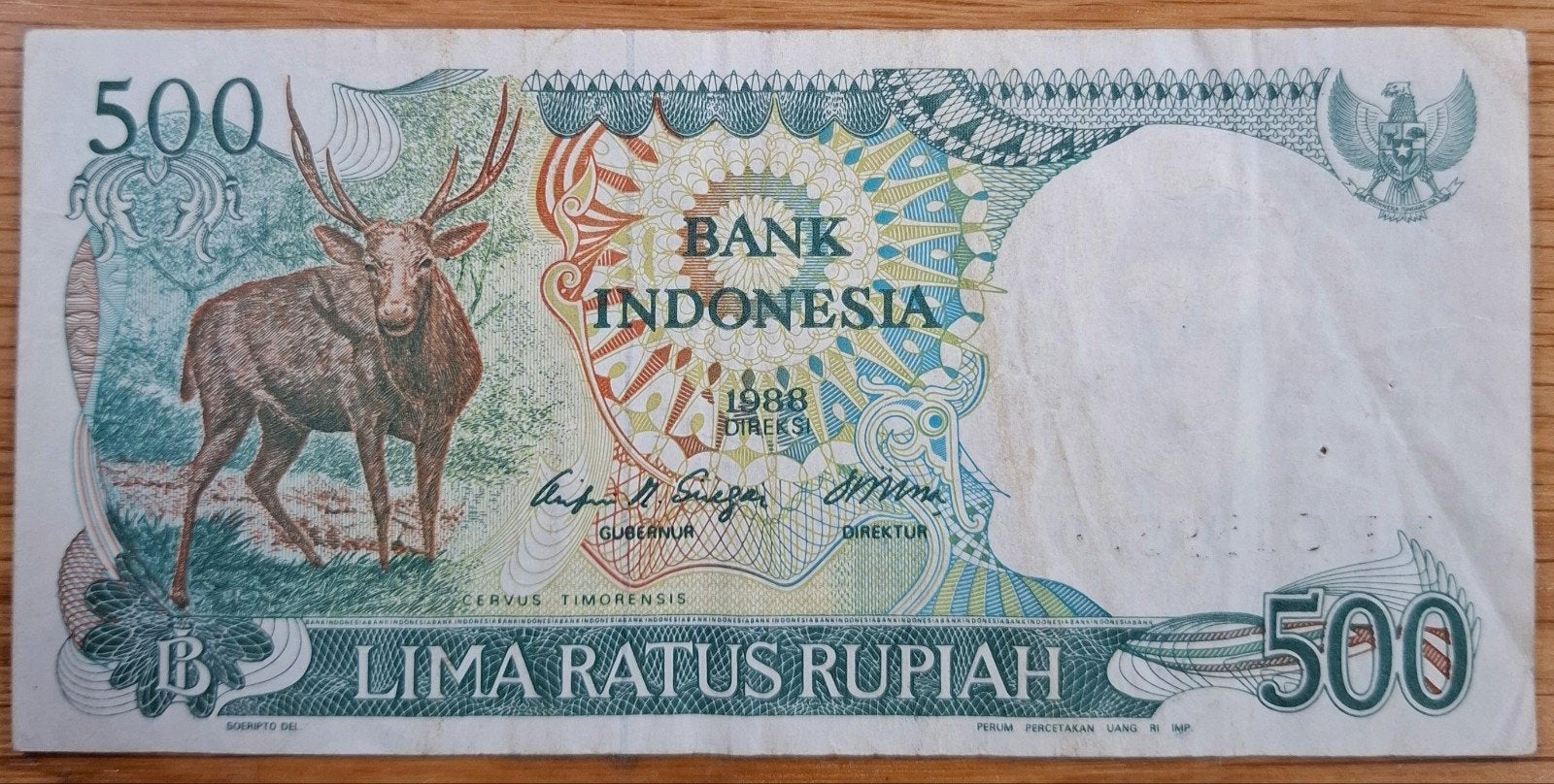 83a# Indonesië 500 Rupiah 1988 P123, Ophalen of Verzenden, Zuidoost-Azië