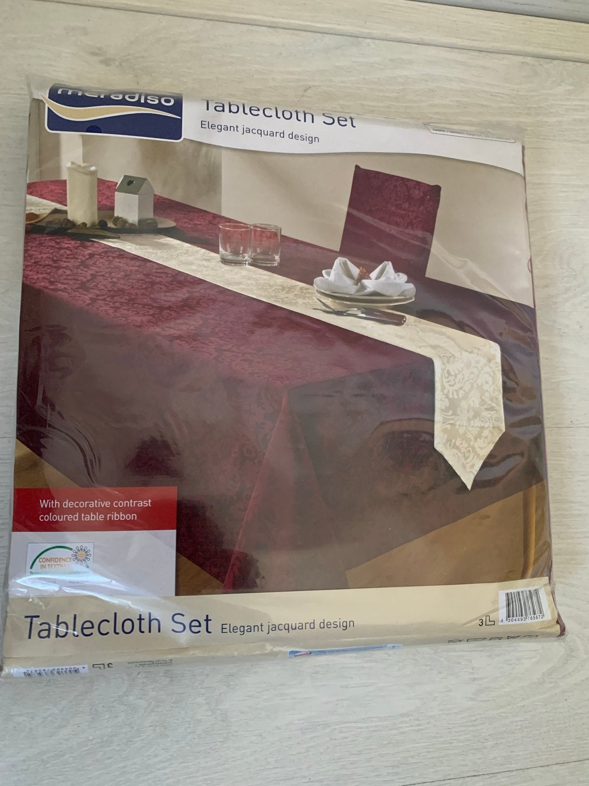 Meradiso Tafelkleed Set - Elegant Jacquard Design, Hobby en Vrije tijd, Scrapbooking, Ophalen of Verzenden, Zo goed als nieuw