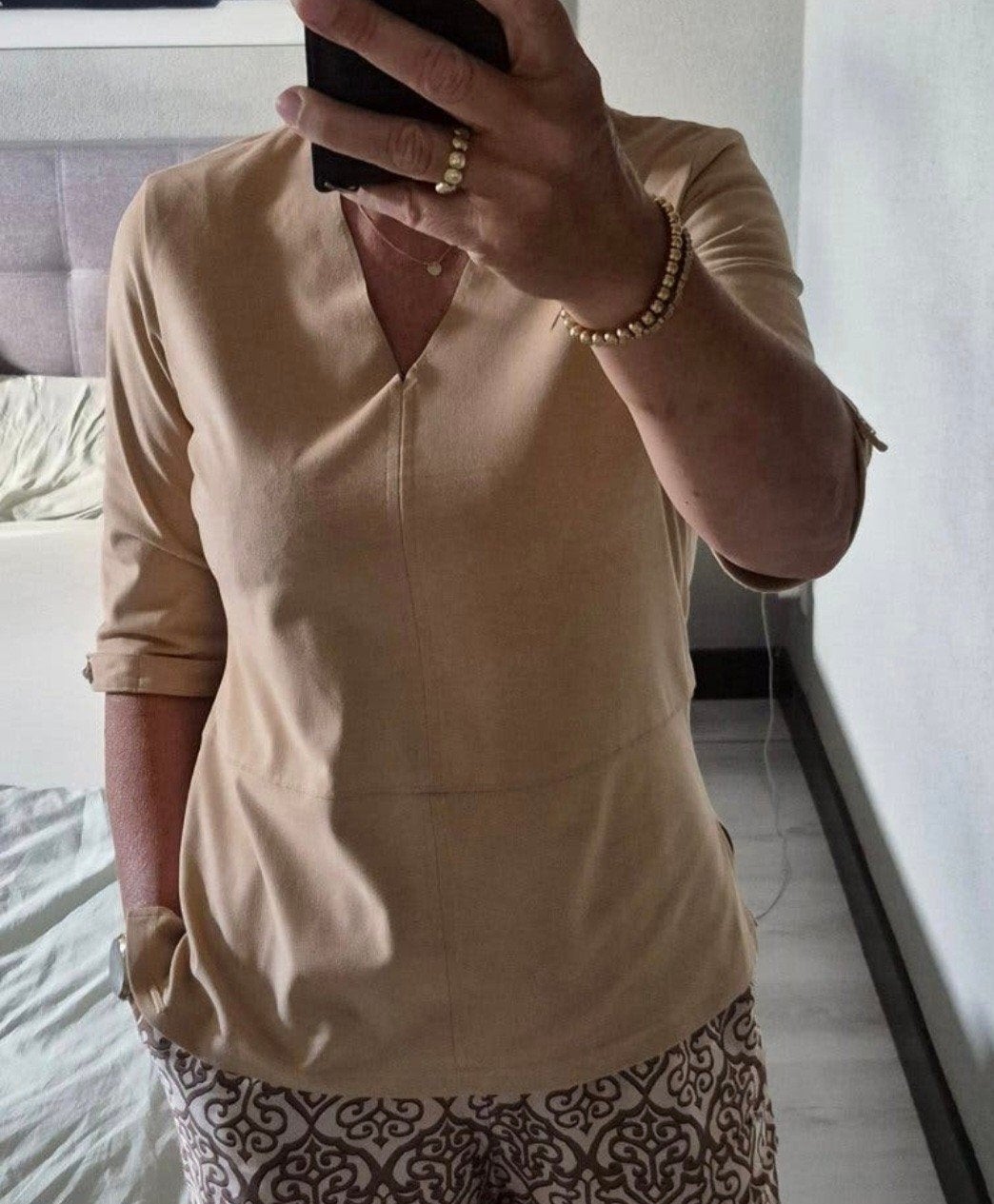 Prachtige suede top van Rino & Pelle, maat 38, Maat 38/40 (M), Beige, Ophalen of Verzenden, Zo goed als nieuw