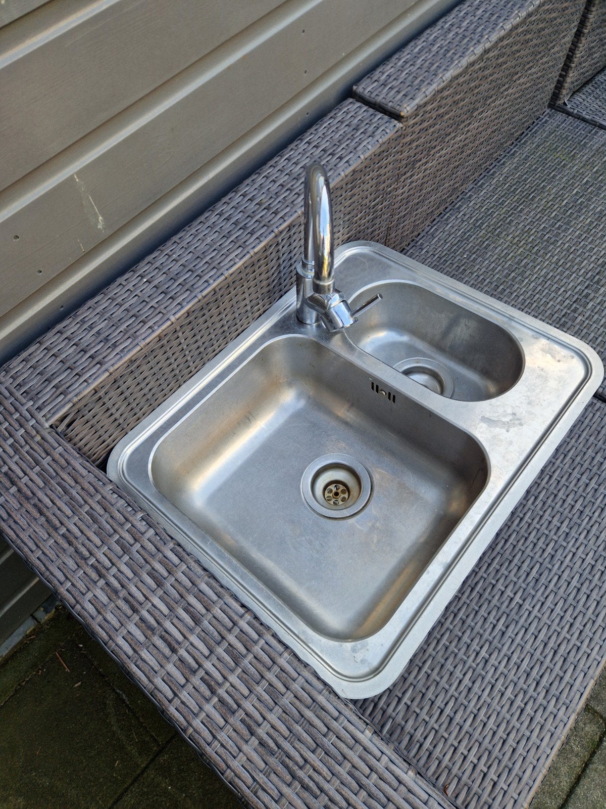RVS spoelbak met kraan - Ideaal voor buitenkeuken, Zilver, Ophalen of Verzenden, Metaal, Overige merken