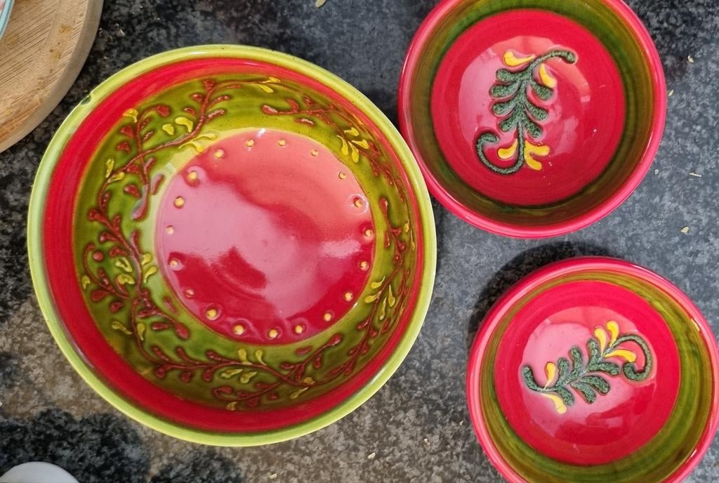 3 Spaanse handgemaakte schaaltjes van Oil & Vinegar, Ophalen