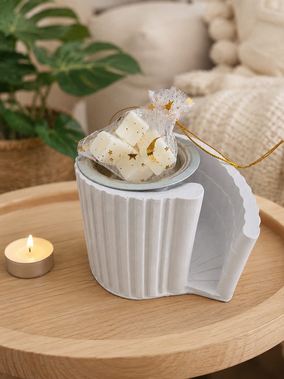 Handgemaakte Wax Brander Starterset met 6 Wax Blokjes, Nieuw, Ophalen of Verzenden, Modern, Wit