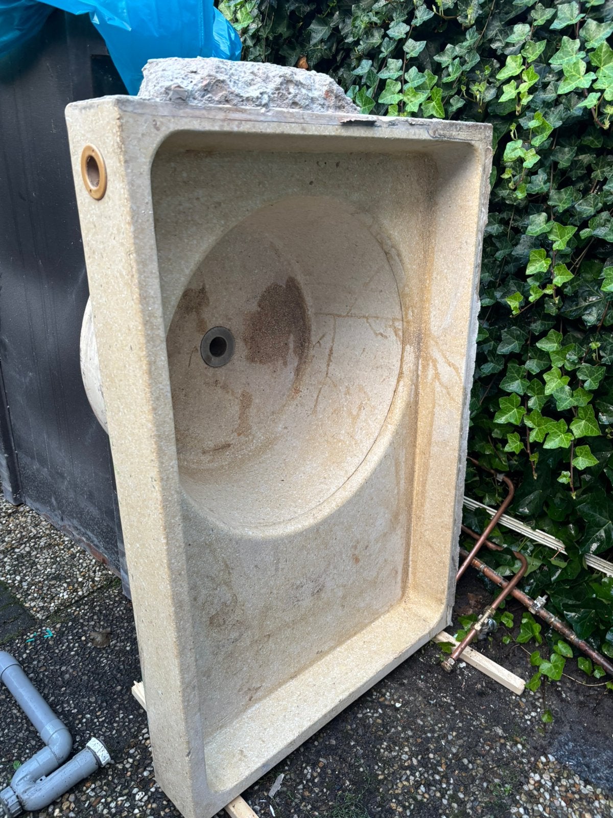 Lavet gootsteen ocriet, Tuin en Terras, Ophalen