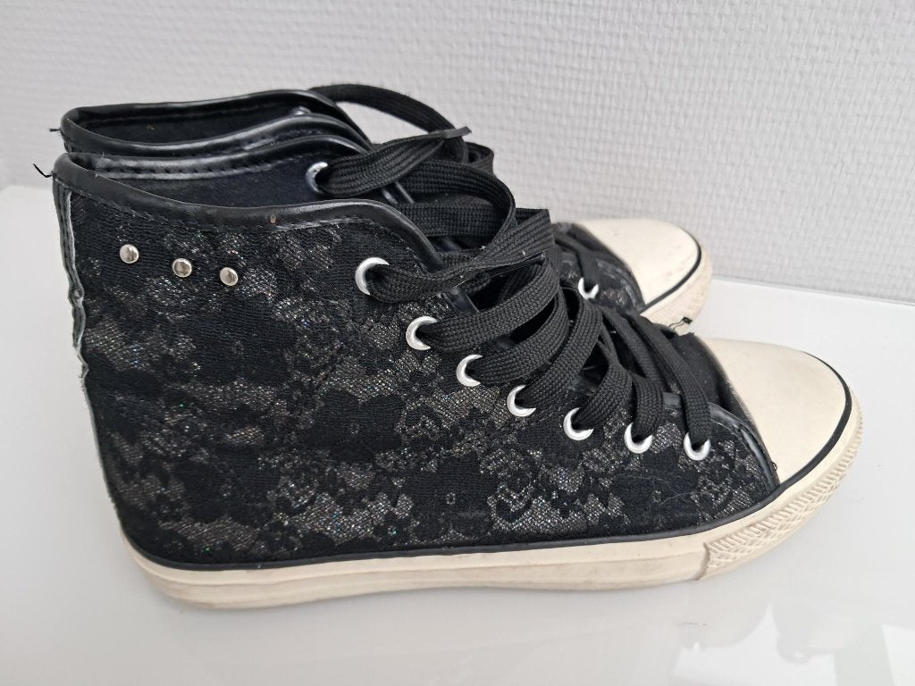 schoenen Gympen emulio Luca canvas Maat : 38 Kleur : zwart, Zwart, Ophalen of Verzenden, Emulio Luca, Sneakers of Gympen