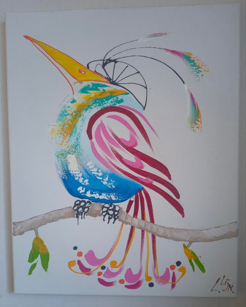 Origineel schilderij Lineke Lijn - Animals in Freedom, Ophalen