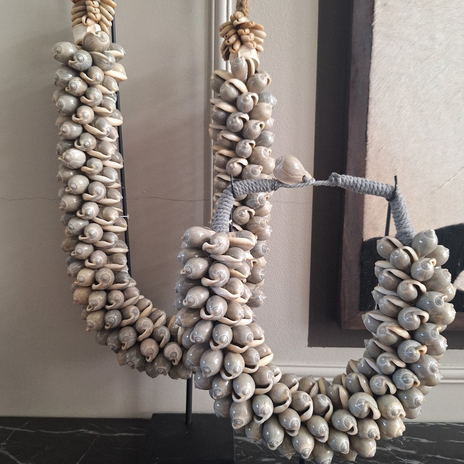 gave set grijs beige schelpenkettingen nieuw op voet, Nieuw, Ophalen of Verzenden, X, X