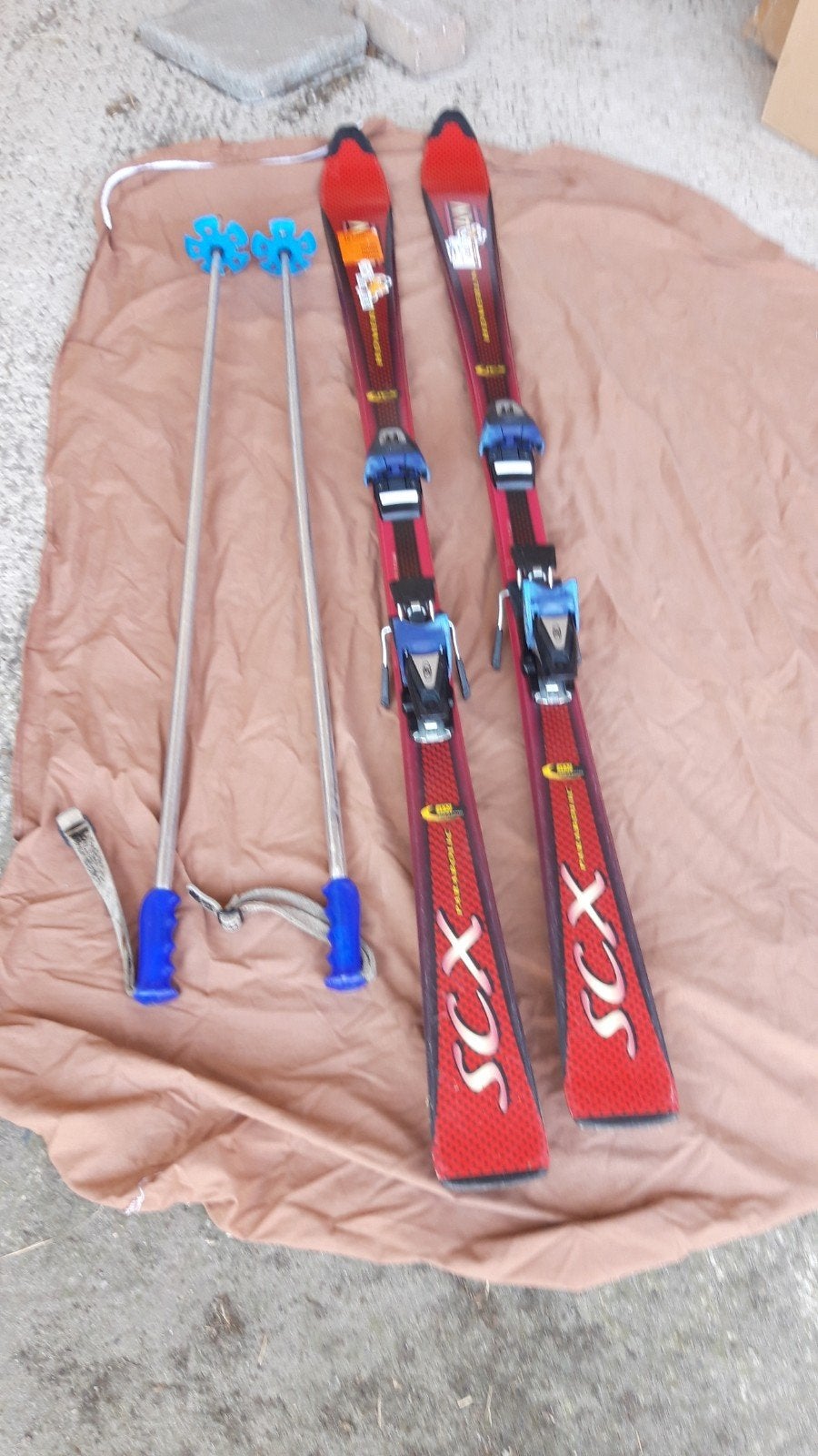 Salomon SCX Parabolic ski's met stokken, Ophalen of Verzenden