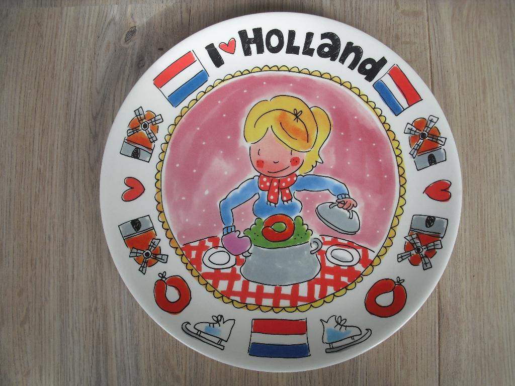 Blond Ik hou van love Holland Bord Unox 25 cm Amsterdam, Blond Amsterdam, Nieuw, Ophalen of Verzenden, Bord(en)