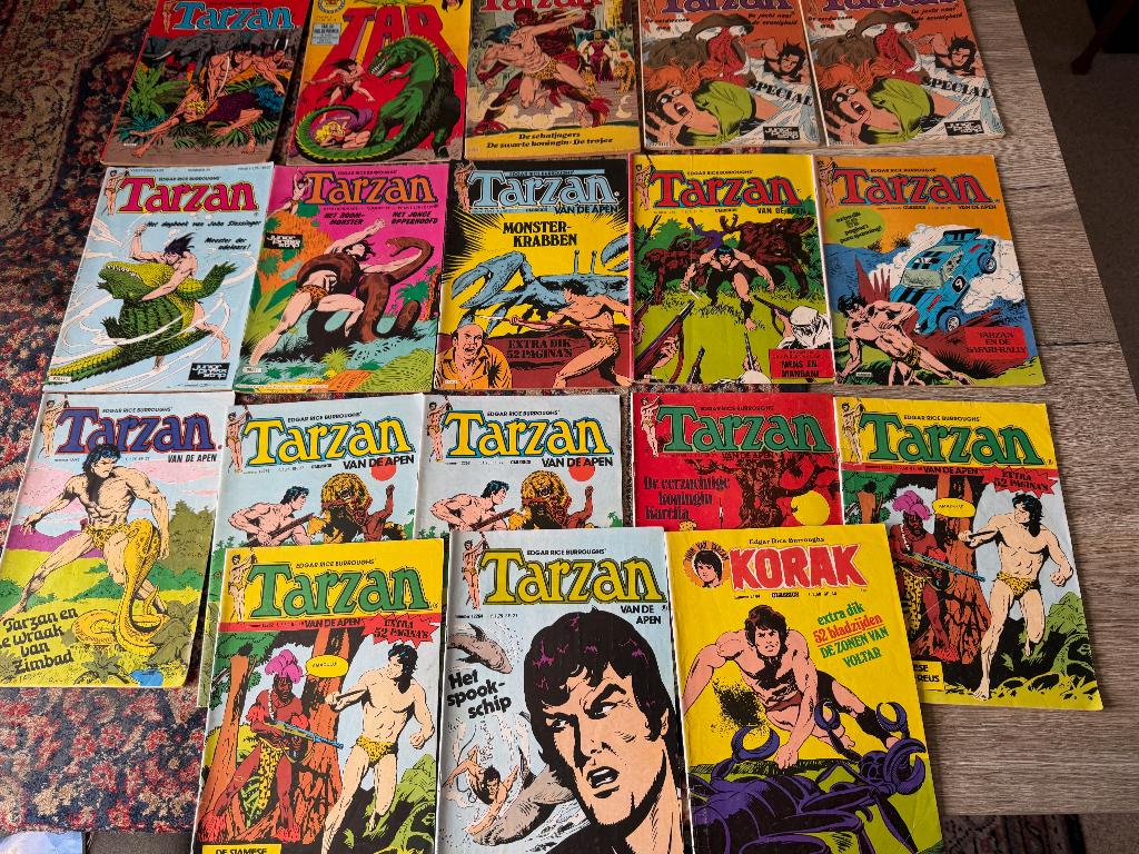 Tarzan. Edgar Rice Burroughs. 26 Albums en 5 x Korak, Boeken, Stripboeken, Ophalen of Verzenden, Zo goed als nieuw, Meerdere stripboeken
