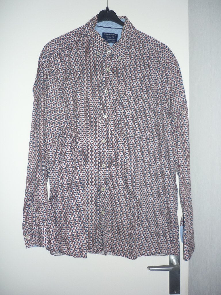 overhemd , eventueel met hes, Ophalen of Verzenden, Zo goed als nieuw, Meerkleurig, Halswijdte 43/44 (XL)