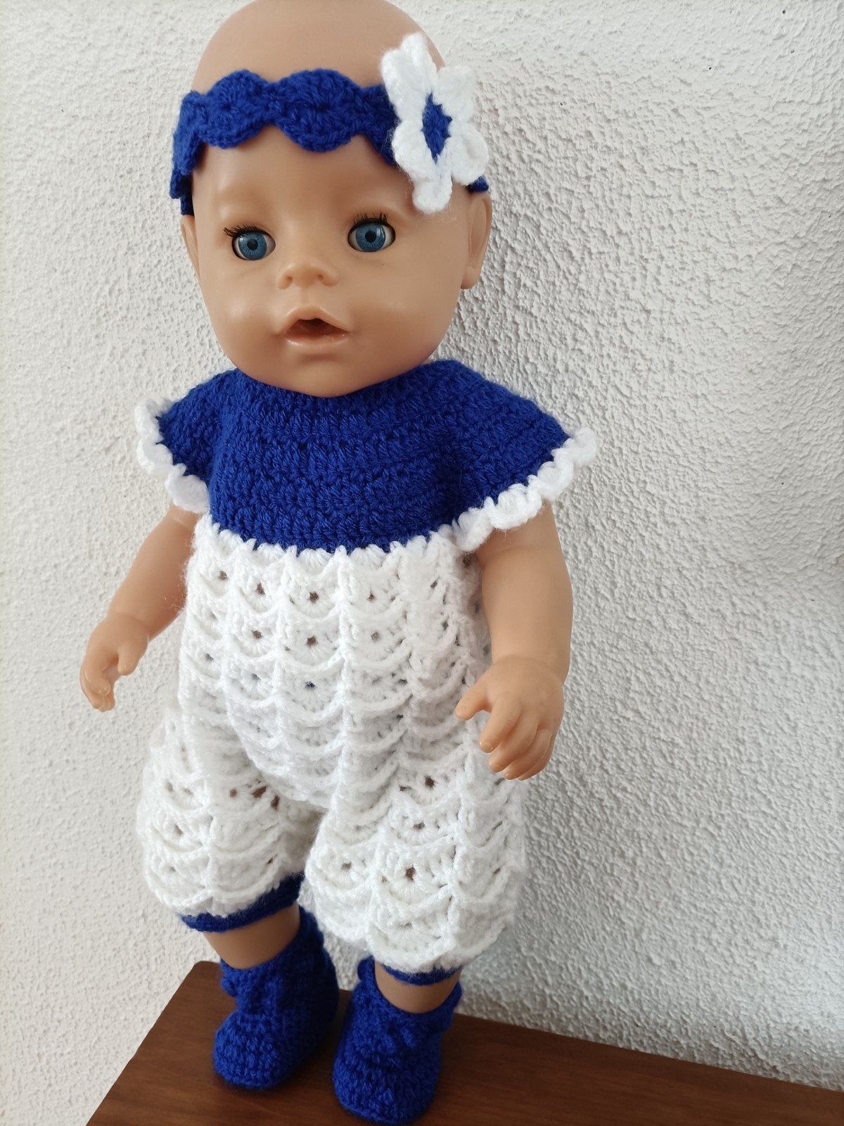 Handgemaakte gehaakte poppenkleding set voor babypop, Ophalen of Verzenden, Nieuw, Babypop