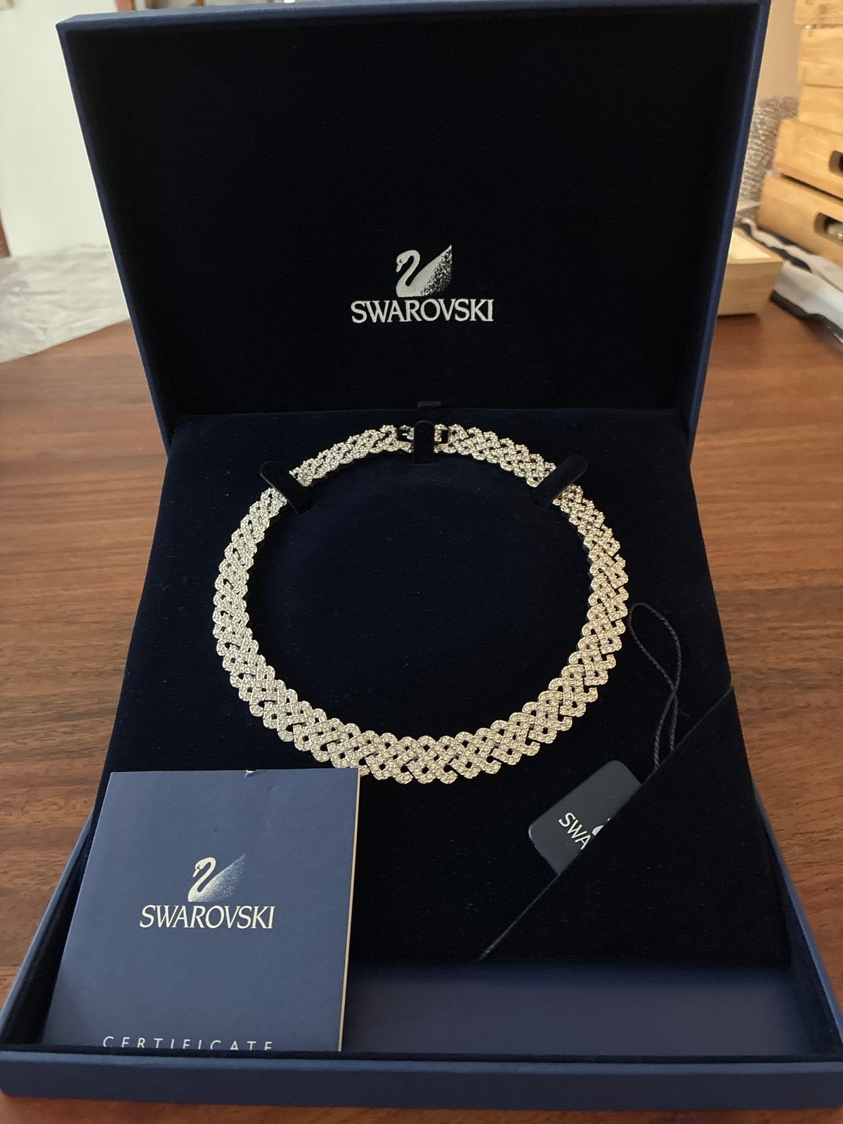 Prachtig Vintage Swarovski Collier (Choker),  incl. Doos!, Verzamelen, Ophalen of Verzenden, Nieuw, Sieraad of Horloge