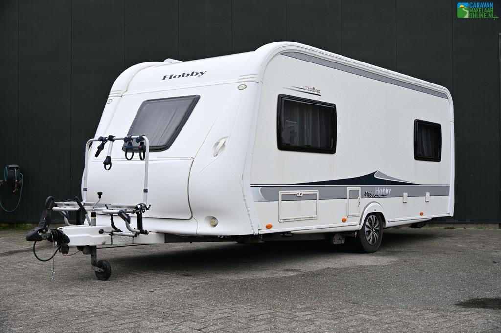 Hobby Excellent 495 UL |E&P Level|Mover|Cass.luifel|Fietsdra, Caravans en Kamperen, Caravans, Kachel, Rondzit, Hobby, Bedrijf