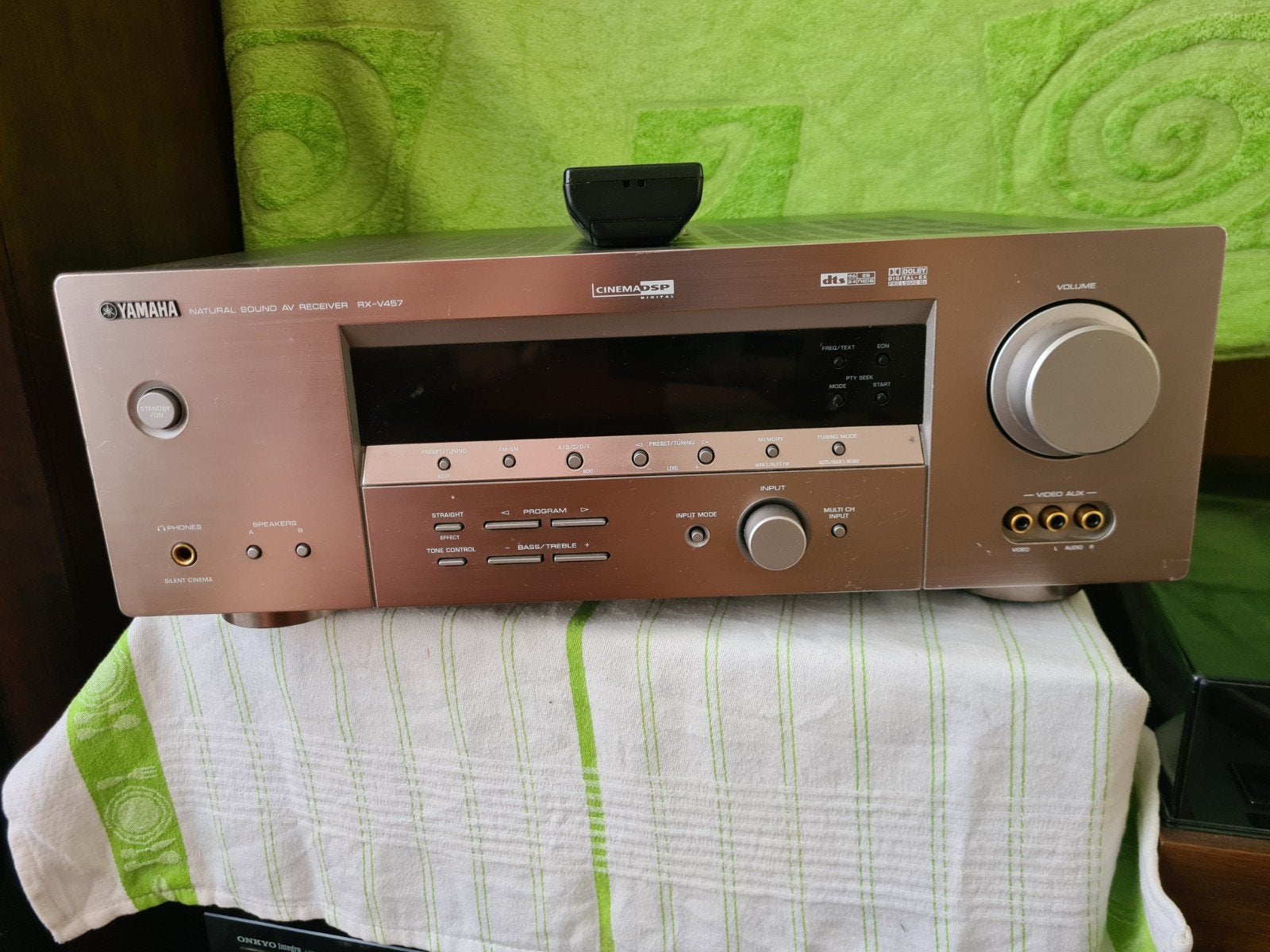 Yamaha RX V 457 met remote, Ophalen, 120 watt of meer, Yamaha
