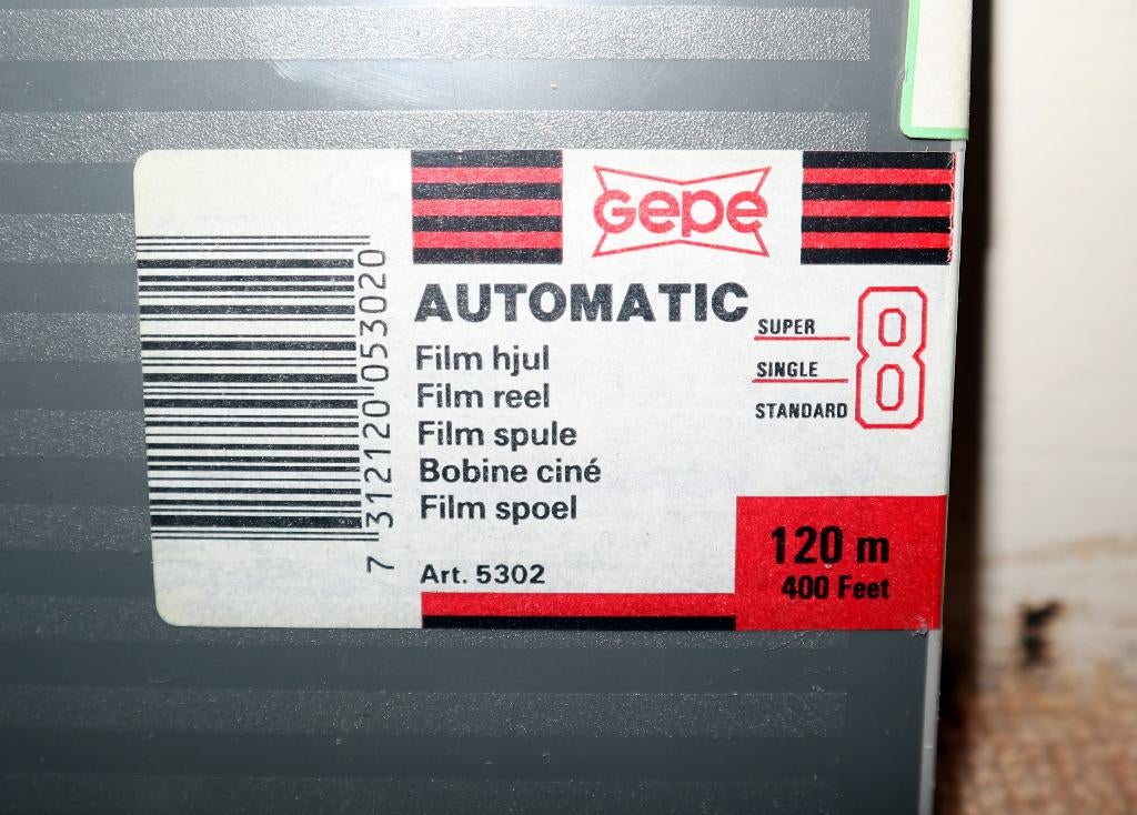 2x GEPÉ AUTOMATIC 8mm Filmspoelen 120m - Retro Filmarchief, Audio, Tv en Foto, Filmrollen, Ophalen of Verzenden, 8mm film
