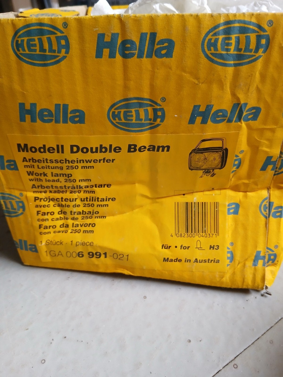 Hella Modell Double Beam werklamp met 250mm kabel, Ophalen of Verzenden, Nieuw, Universele onderdelen