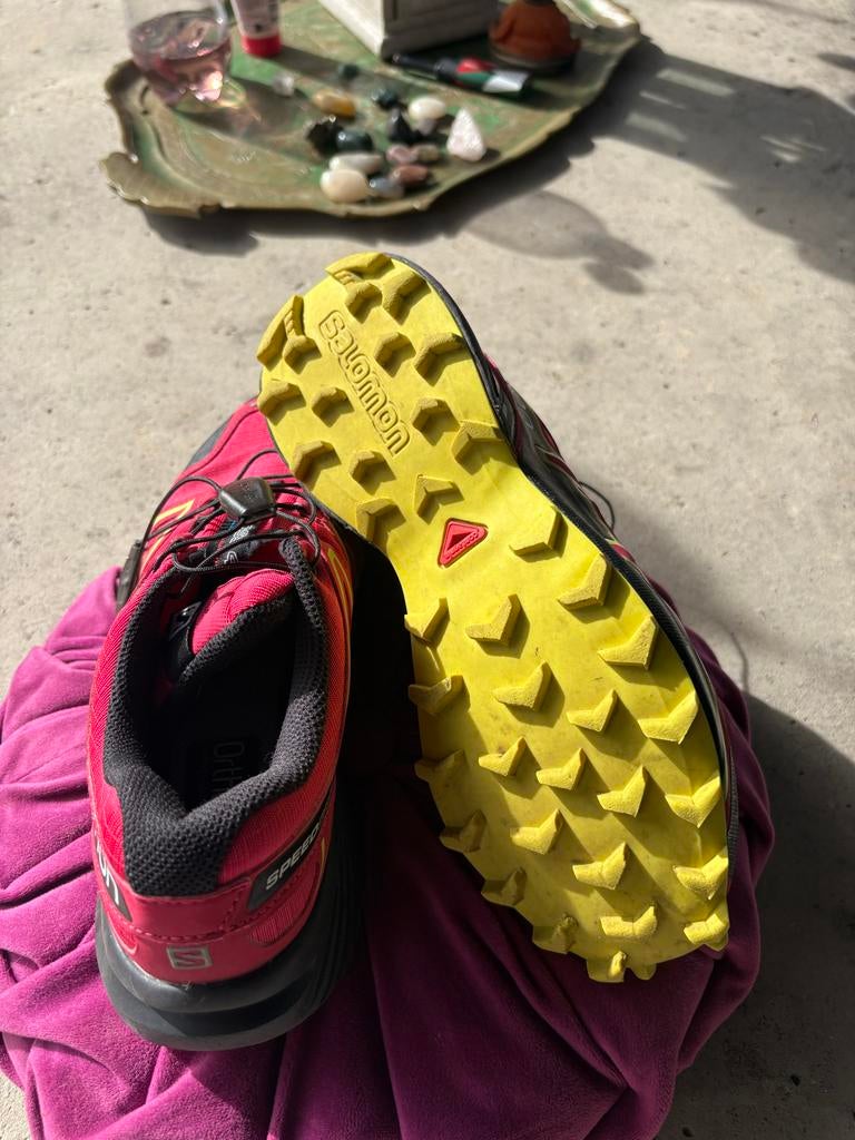 Salomon Speedcross trailrunschoenen rood maat 38, Ophalen of Verzenden, Gedragen, Rood, Sportschoenen