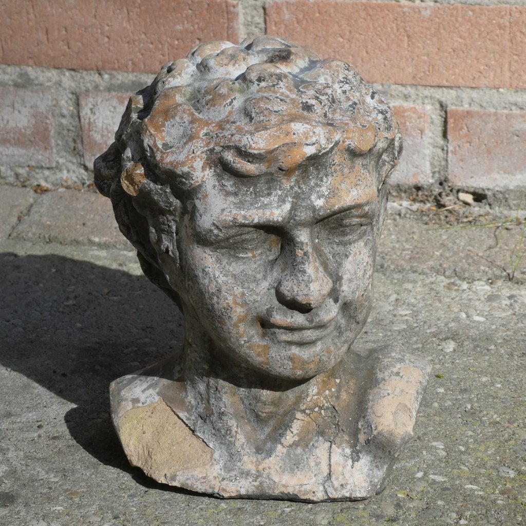 Tuinbeeld Hoofd, Ophalen, Gebruikt, Beton, Mensenbeeld