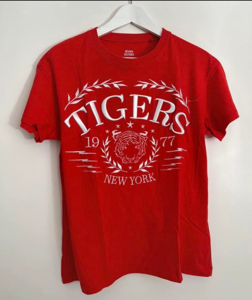 Tigers New York t-shirt rood, Ophalen of Verzenden, Zo goed als nieuw, Rood, Korte mouw