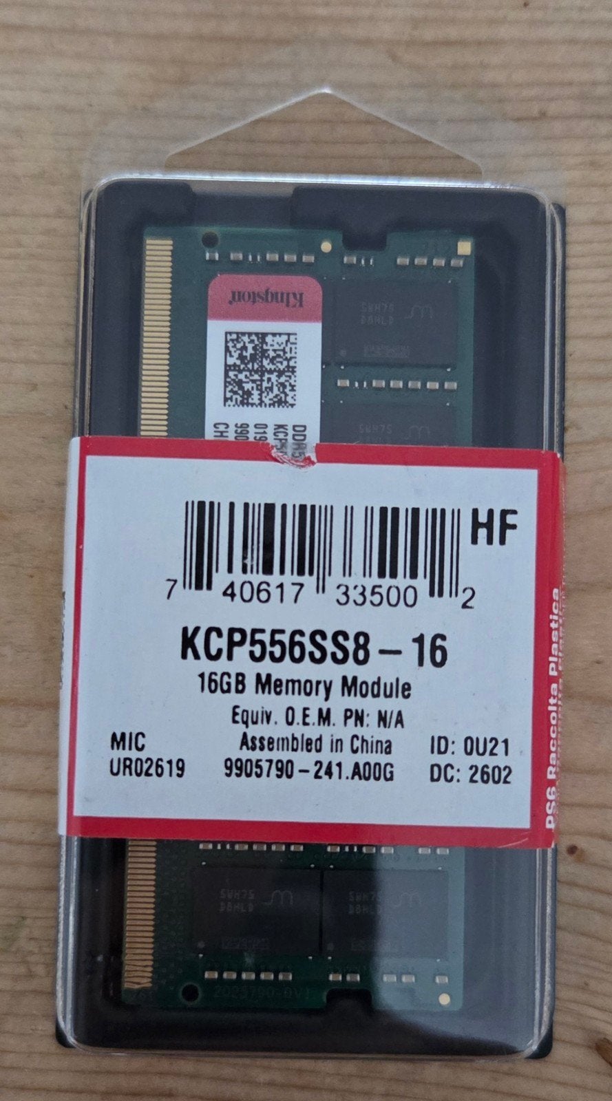 Kingston KCP556SS8-16 16GB DDR5 sodimm nieuw, Computers en Software, Kingston, Nieuw, Ophalen of Verzenden, DDR5