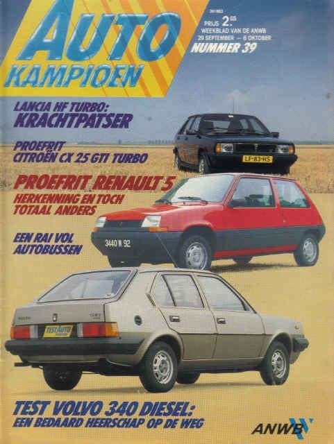 Autokampioen 39 1984: Lancia Delta HF Turbo - Citroen CX GTI, Ophalen of Verzenden, Gelezen, Algemeen