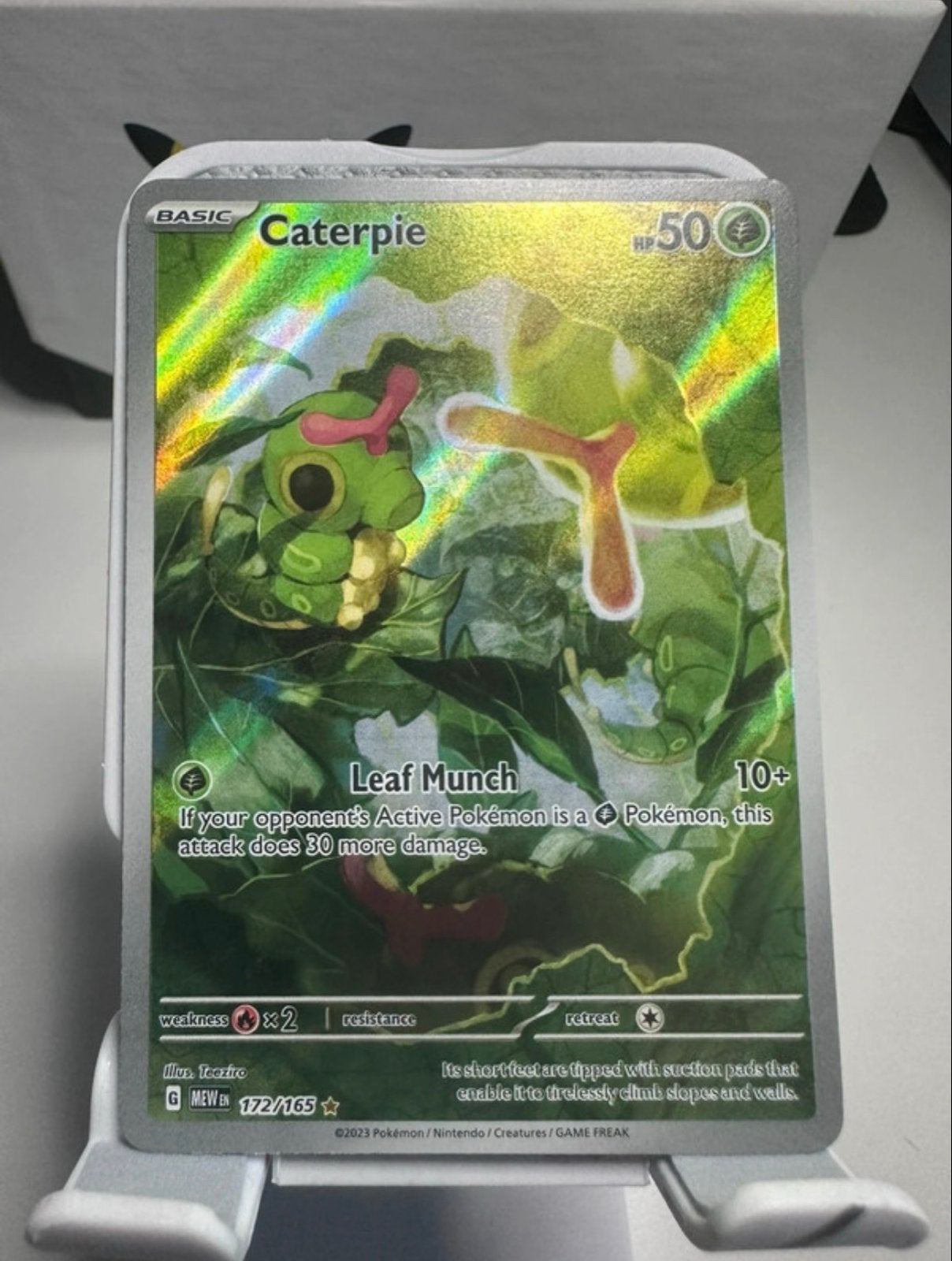 Caterpie 172/165 Engels Pokemon Kaart, Ophalen of Verzenden, Zo goed als nieuw