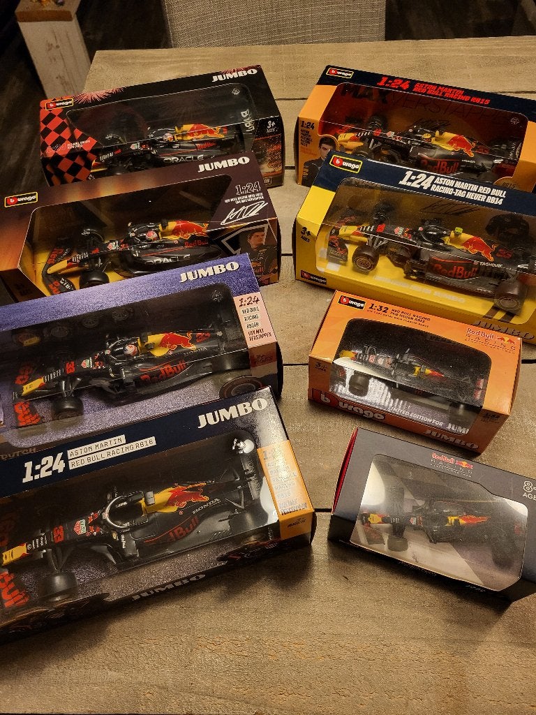 Jumbo Red Bull Max Verstappen auto's, Overige merken, Auto, Groter dan 1:32, Ophalen of Verzenden