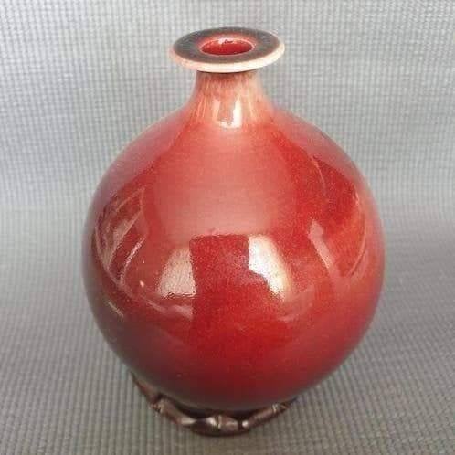Vintage ca.1950's sang de boeuf vaas - flambé vaas, Antiek en Kunst, Ophalen of Verzenden