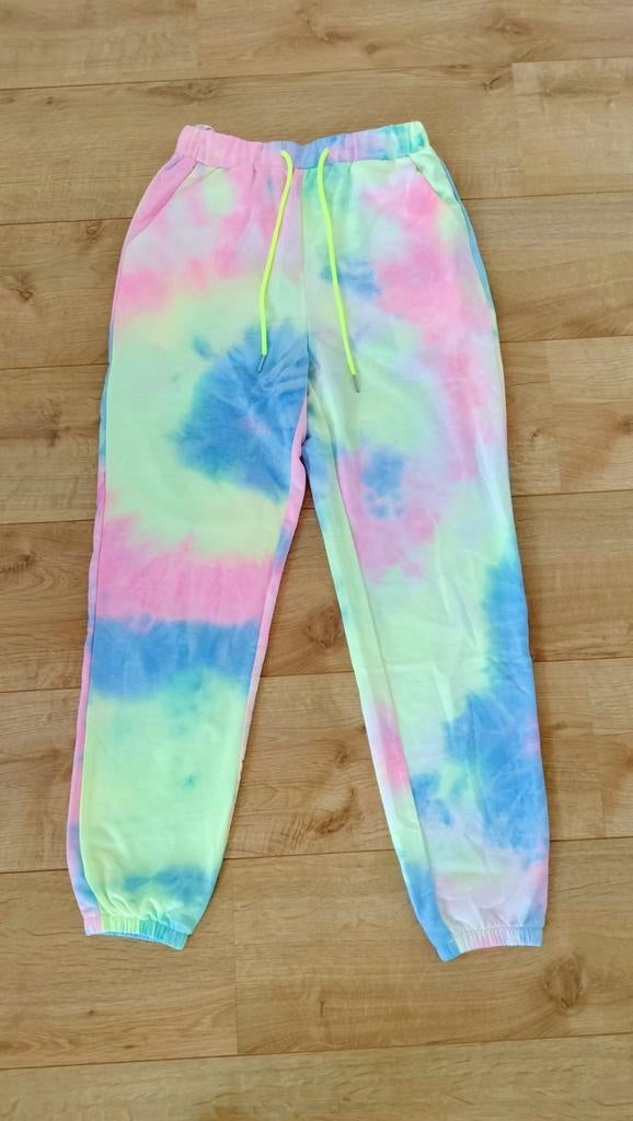 Hippe roze/blauw/groene tie dye broek! (NIEUW!), Overige typen, Nieuw, Ophalen of Verzenden, Roze