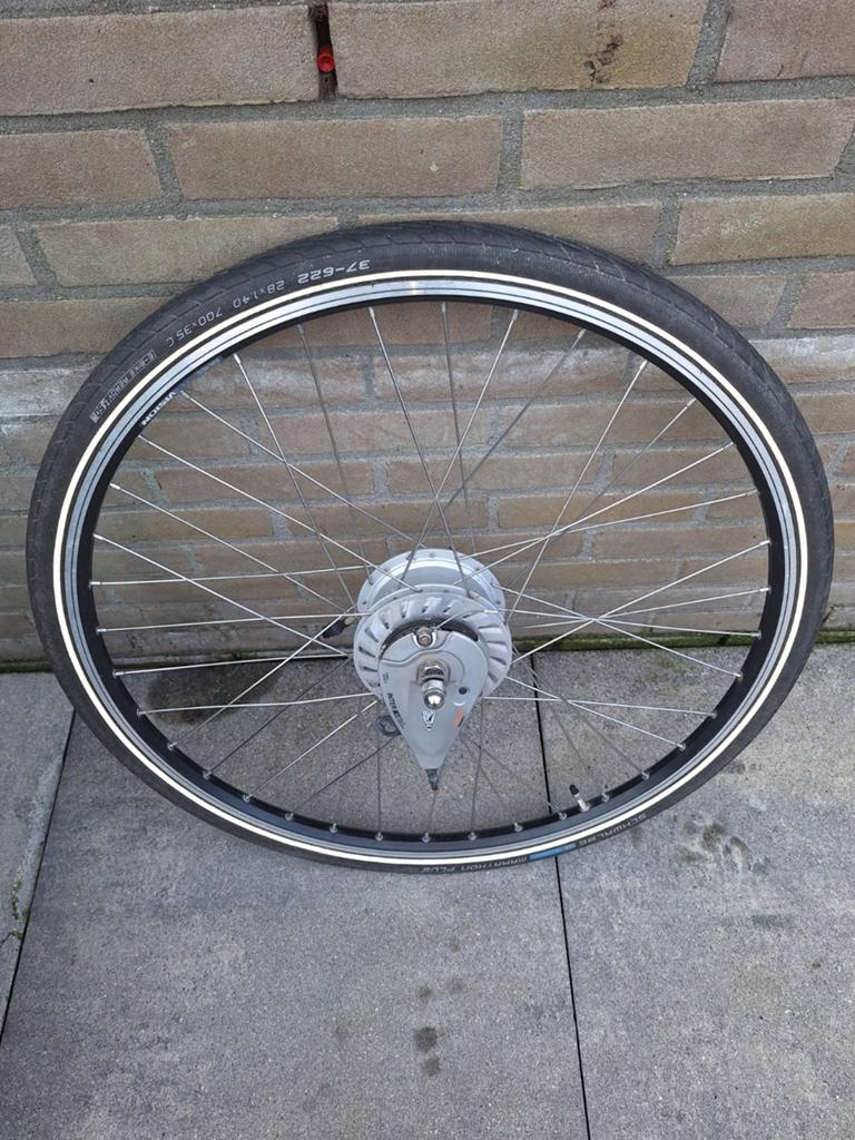 Gazelle voorwiel met motor voor elektrische fiets, Gebruikt, Ophalen of Verzenden, Aluminium, Gazelle