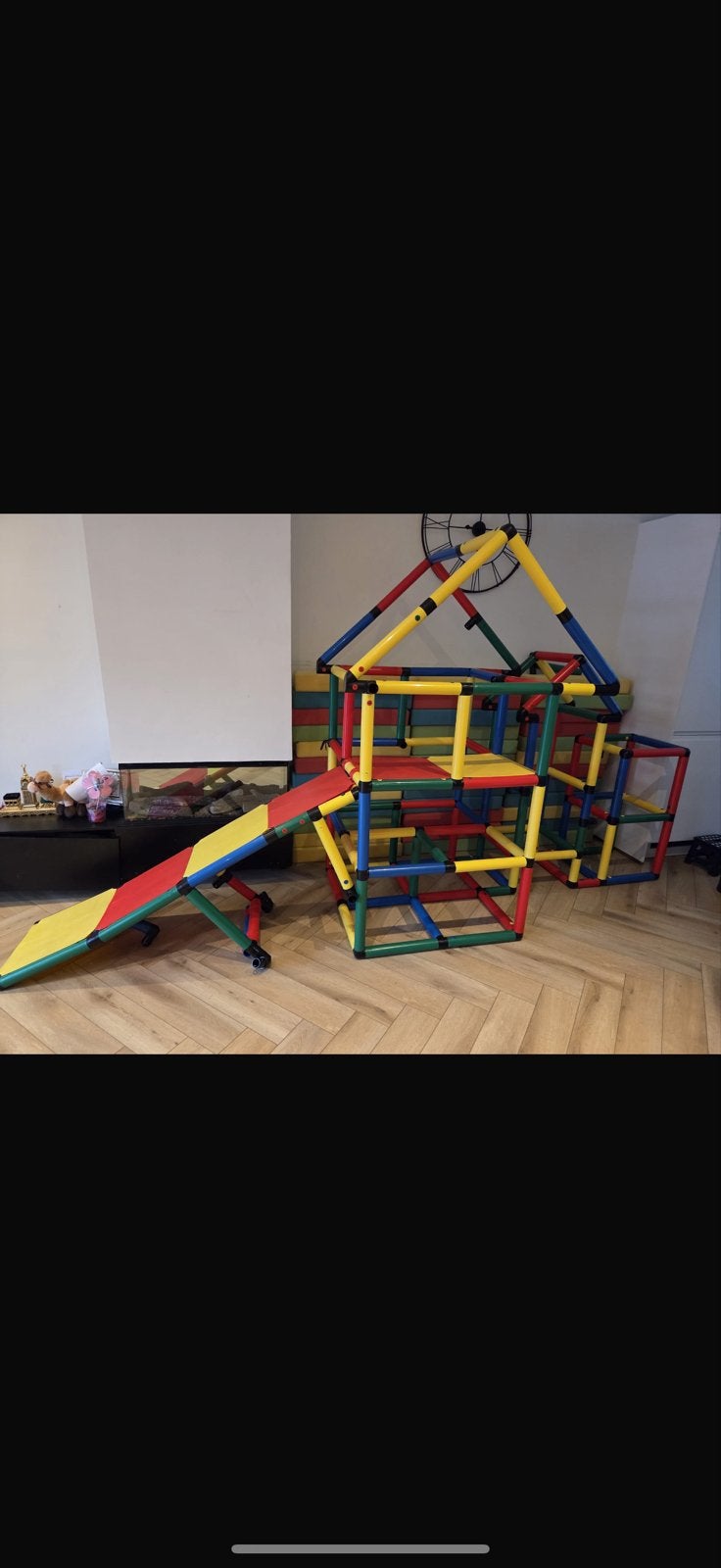 Klimtoestel met glijbaan voor binnen of buiten, Kinderen en Baby's, Ophalen of Verzenden, Gebruikt, Glijbaan