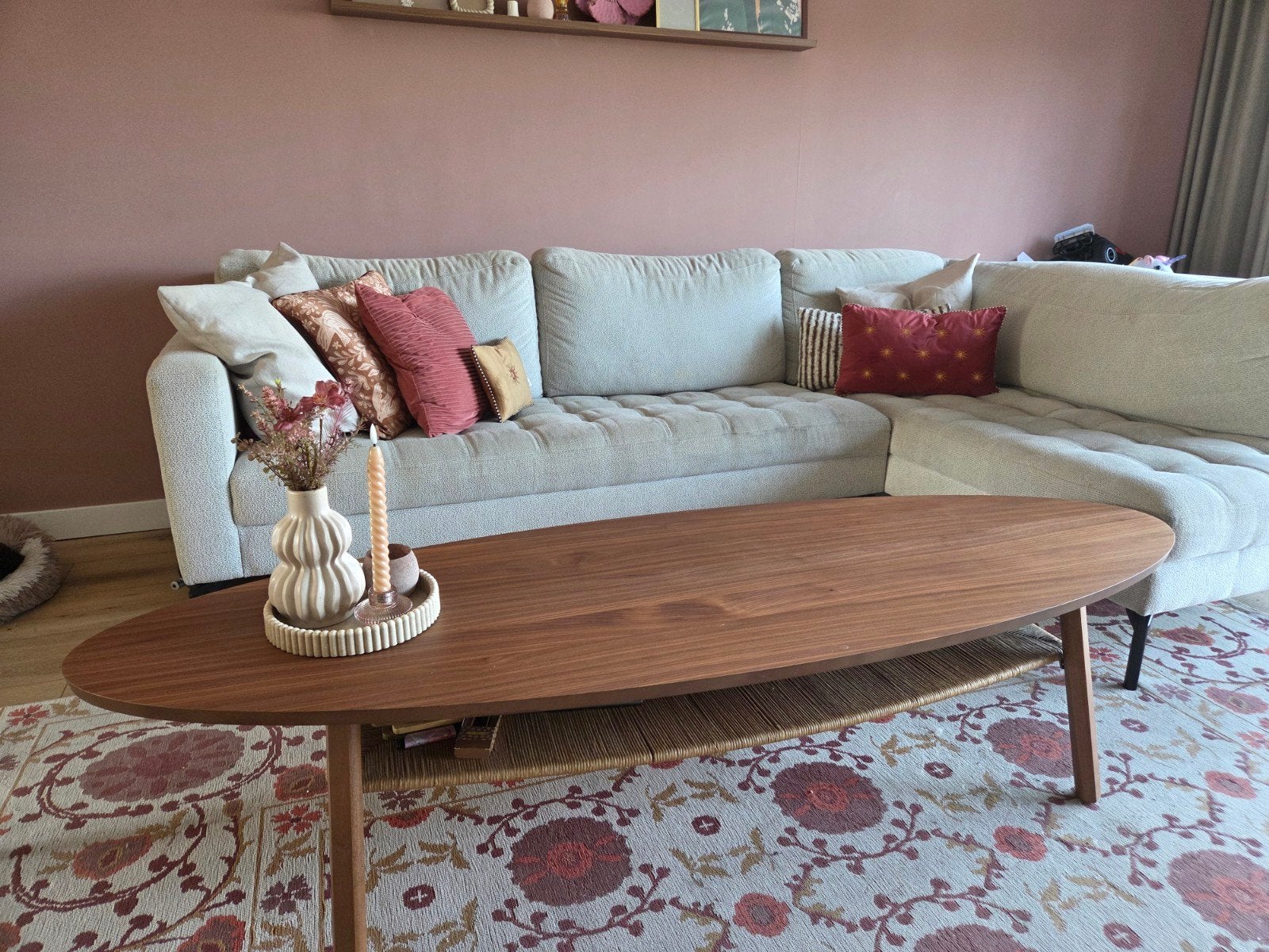 Mooie IKEA STOCKHOLM salontafel walnootfineer, Huis en Inrichting, Ophalen, Gebruikt, 50 tot 100 cm, 150 tot 200 cm