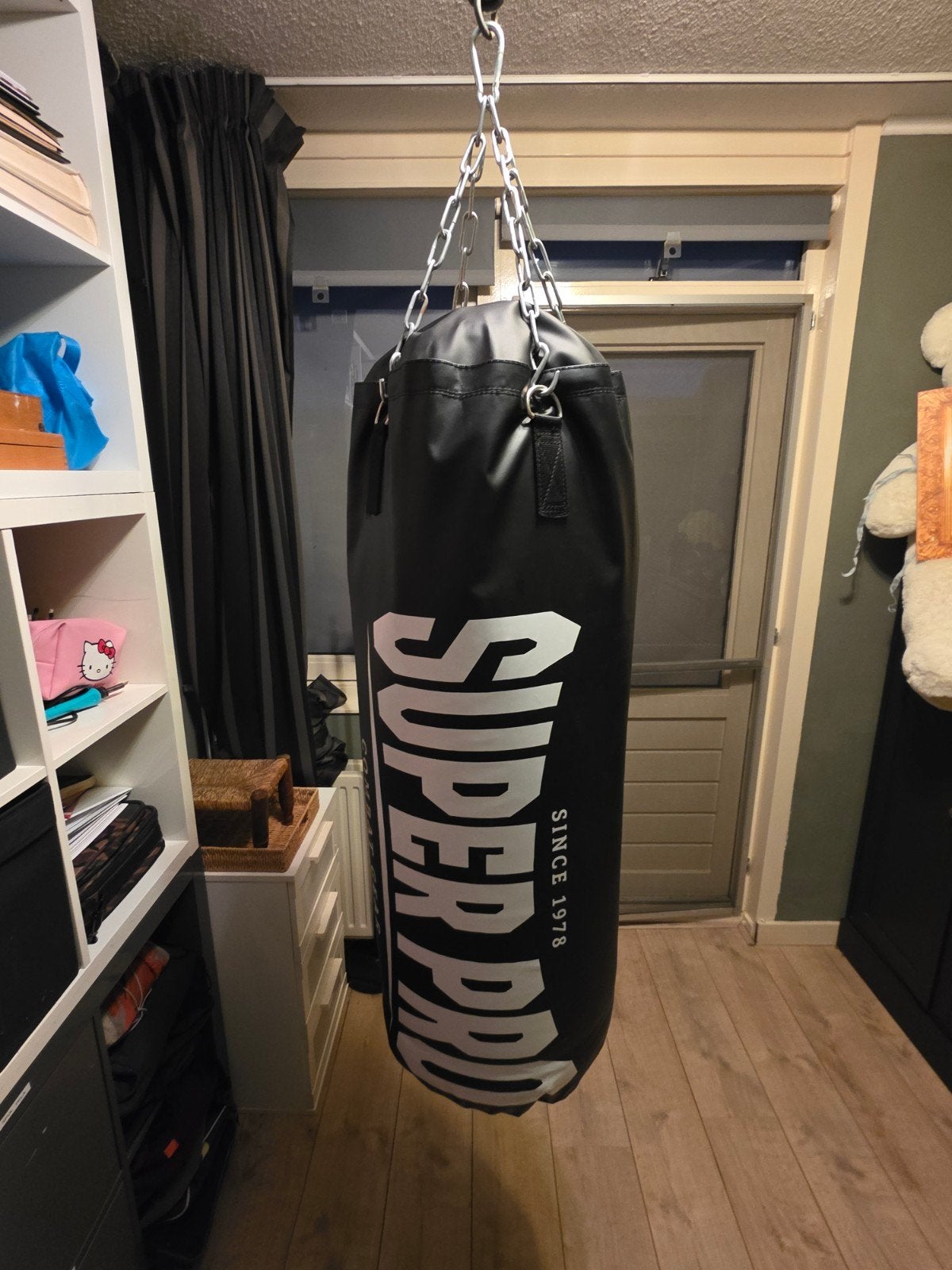 Superpro bokszak 150cm met toebehoren - Zo goed als nieuw, Ophalen, Zo goed als nieuw, Bokszak