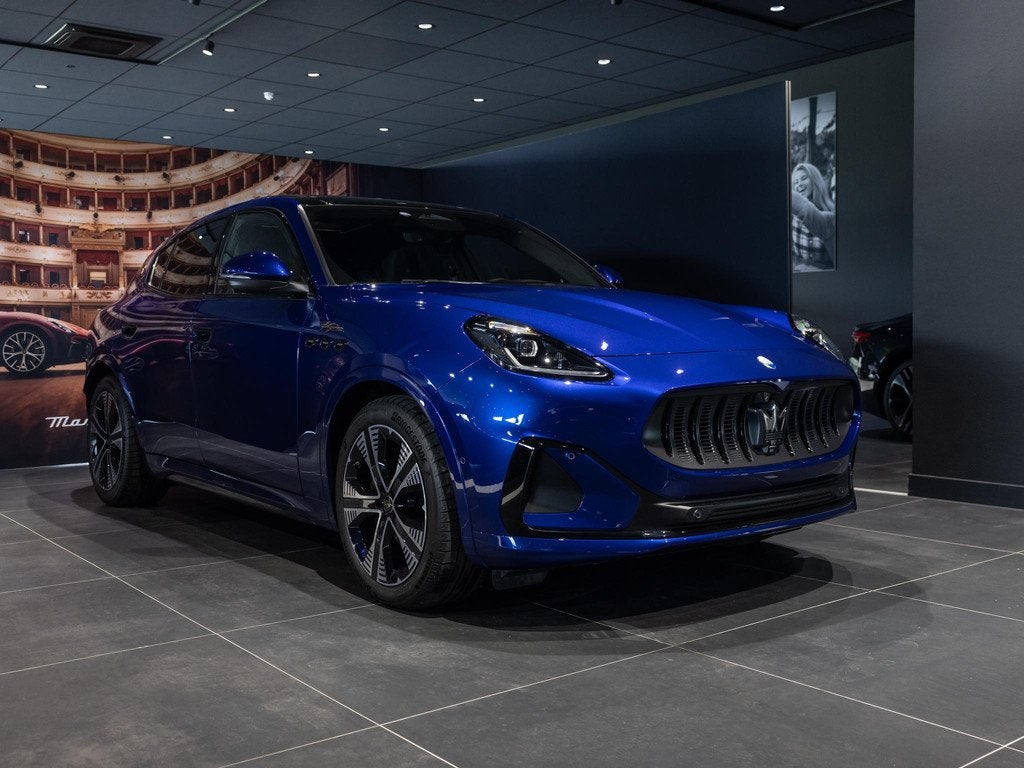 Maserati Grecale AWD Folgore 105kWh | Luchtvering | Sonus Fa, Auto's, Maserati, Automaat, Stof, 1800 kg, Blauw