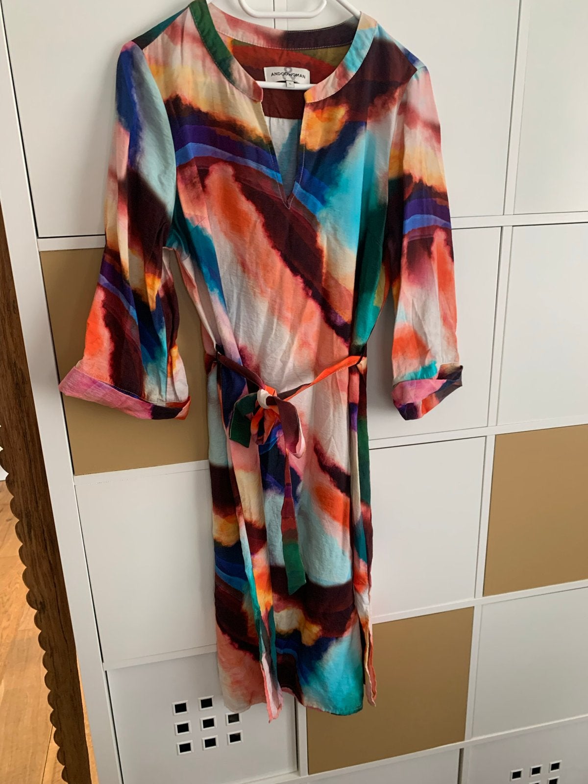 &Co Woman, ANDCOWOMAN Alessia Multi Color Jurk Maat L, Meerkleurig, Maat 42/44 (L), Ophalen of Verzenden, Zo goed als nieuw