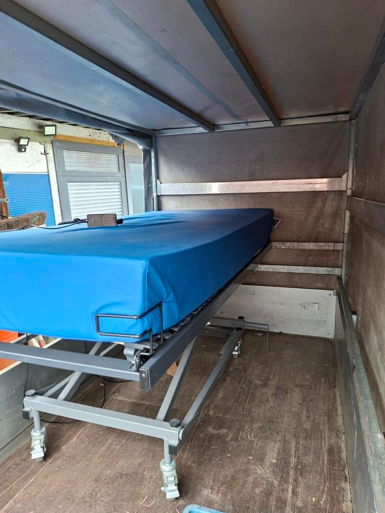 Hoog laag bed, Ophalen, Eenpersoons, Hout, 90 cm