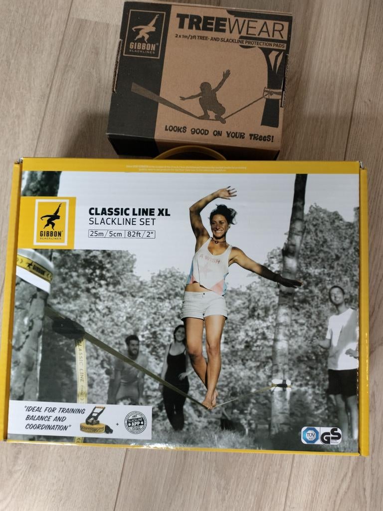 Gibbon Classic Line XL Slackline Set met Treewear, Ophalen of Verzenden, Nieuw