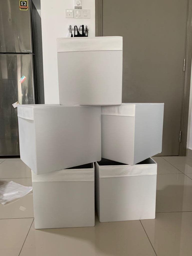 5x drona mandjes bakjes Ikea Div. Kleuren, Ophalen, Overige materialen, Mand, Vierkant