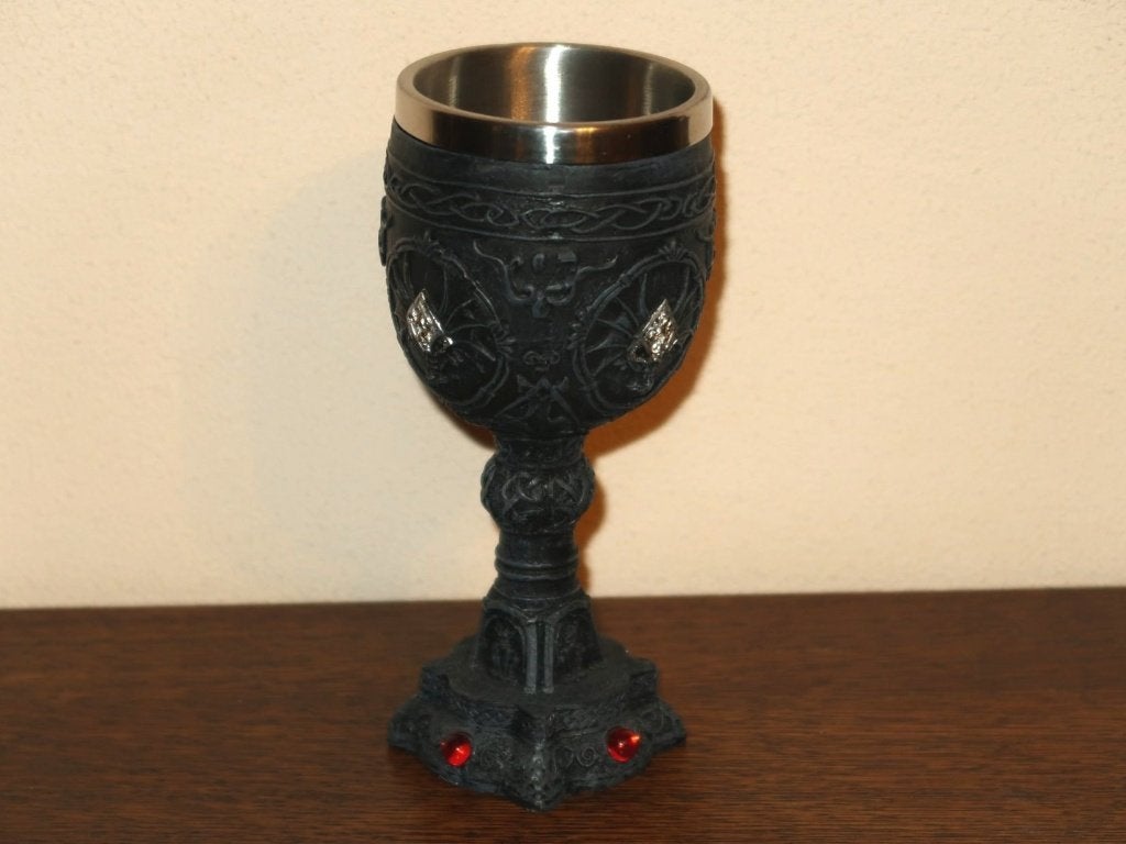 Gothic drinkkelk Celtic draak kelk Poisoned Chalice wijnglas, Verzenden, Zo goed als nieuw