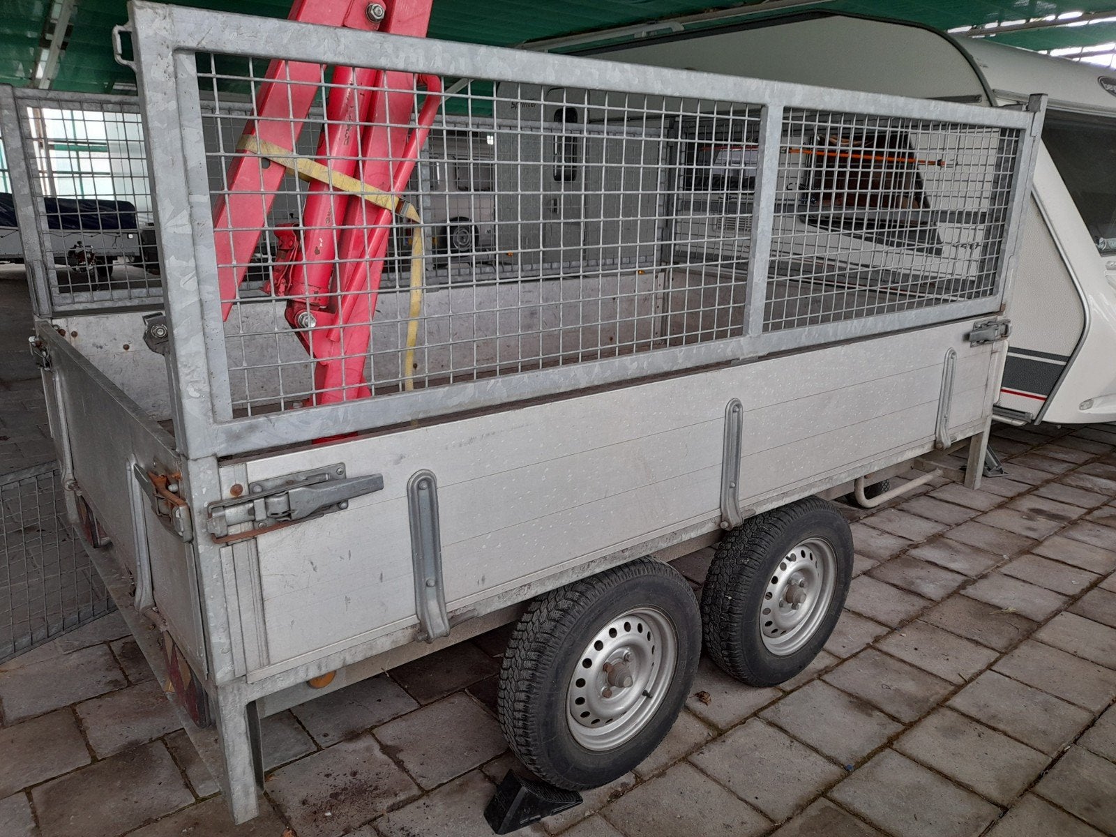 Aanhanger met kraan en loofrek, B rijbewijs, tot 750 kg, Ophalen of Verzenden
