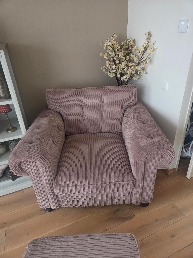 Fauteuil XXL Loveseat (corduroy), Huis en Inrichting, 75 tot 100 cm, Ophalen of Verzenden, Zo goed als nieuw, 100 tot 125 cm