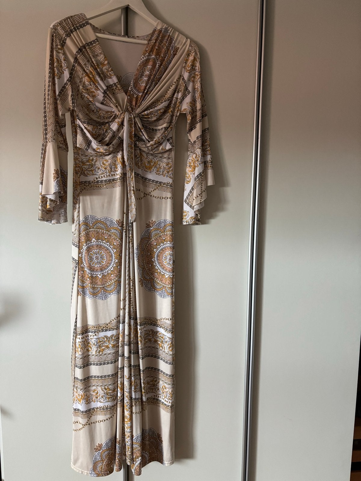 Trois Ka zomerjurk - Maat 40/42, Maat 38/40 (M), Beige, Ophalen of Verzenden, Gedragen