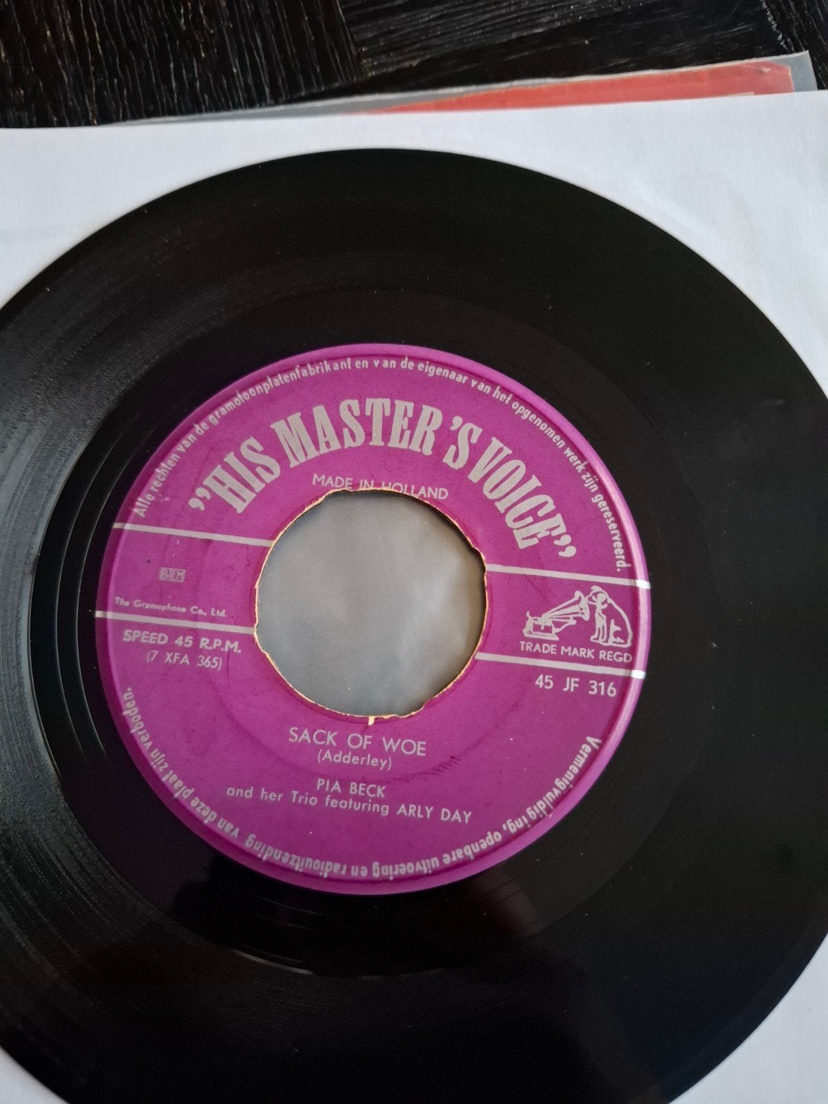 Pia Beck - Sack of Woe - His Master's Voice 45 RPM, Cd's en Dvd's, Vinyl Singles, Gebruikt, Originele persing, 7 inch, Ophalen of Verzenden