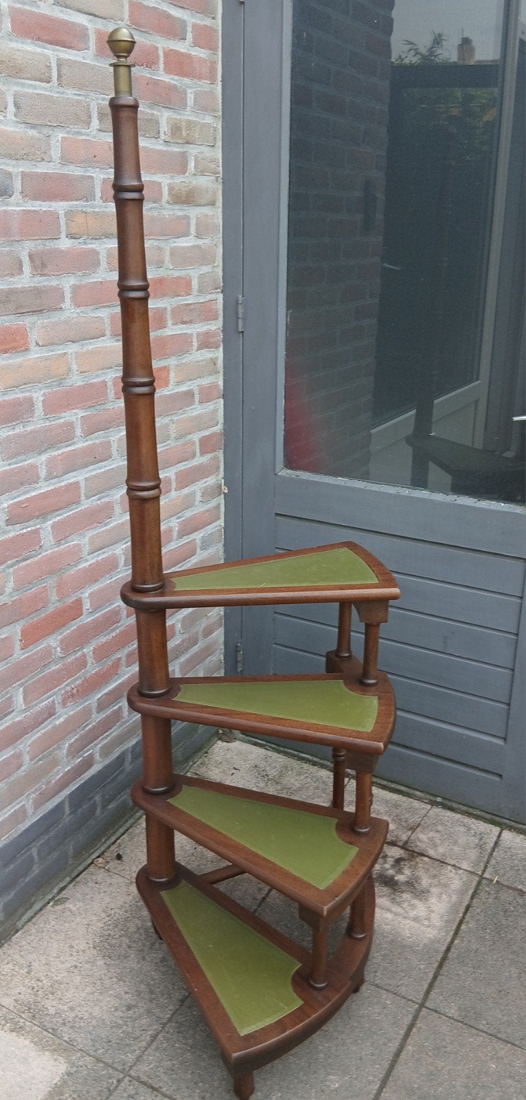 Antieke Engelse spiraal bibliotheektrap! Bibliotheek trap!, Ophalen of Verzenden