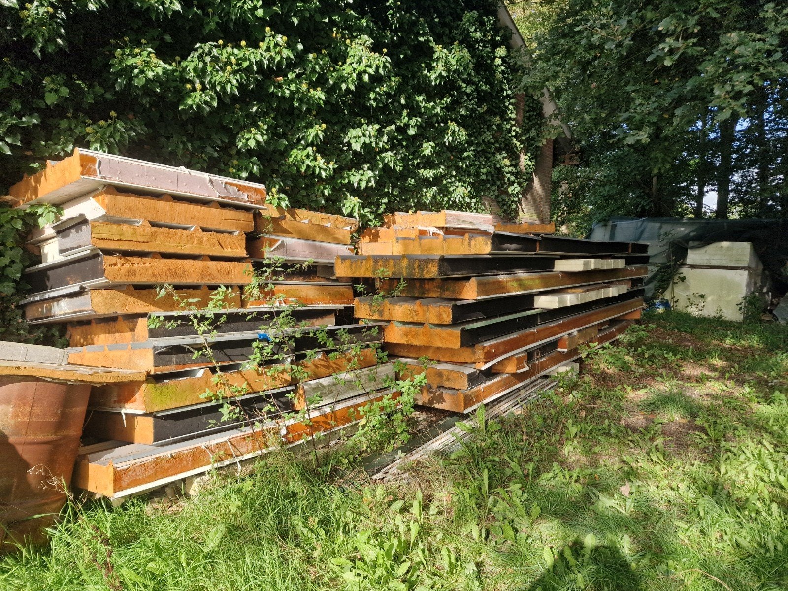 Partij sandwichpanelen 13cm - Muur- en vloerisolatie, Ophalen, Gebruikt, 12 cm of meer, Hardschuim (Pir)