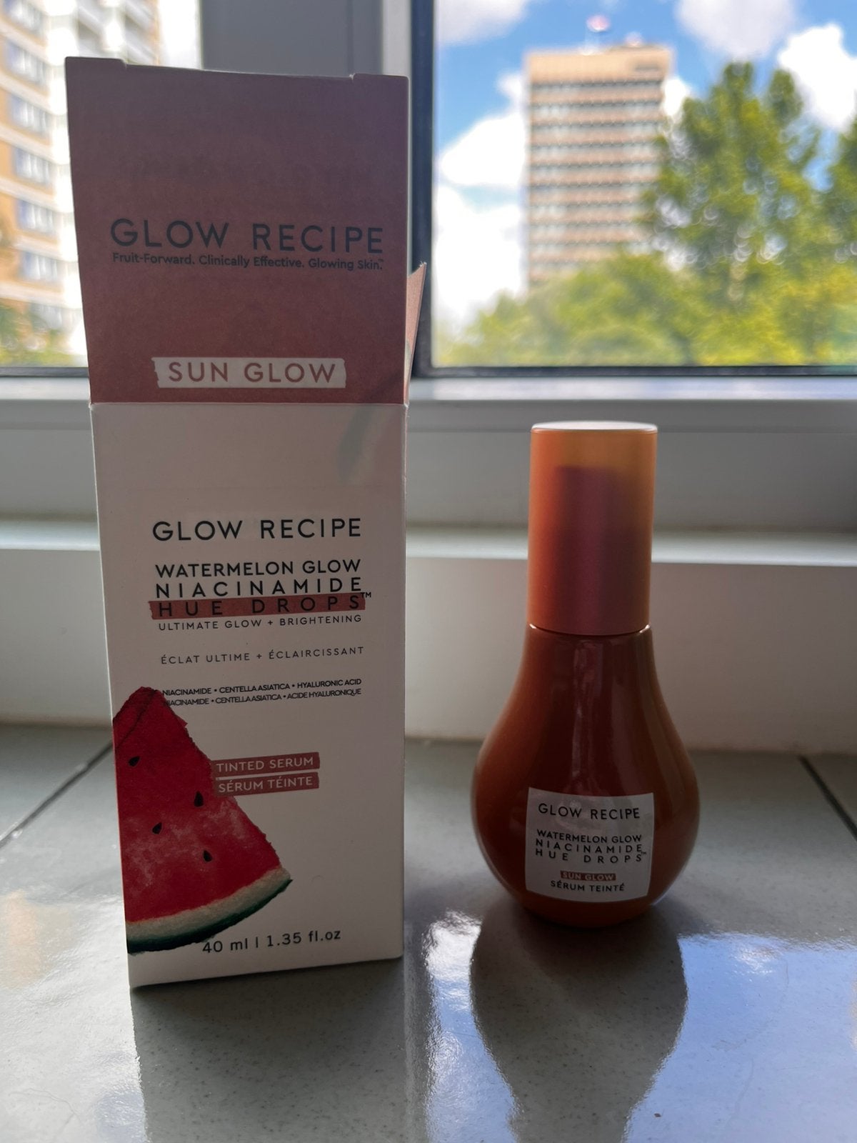 Glow Recipe Watermelon Glow Niacinamide Hue Drops 40ml, Ophalen of Verzenden, Nieuw, Gehele gezicht, Verzorging